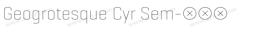 Geogrotesque Cyr Sem字体转换